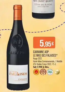 Match LE MAS DES FALAISES CAIRANNE AOP offre