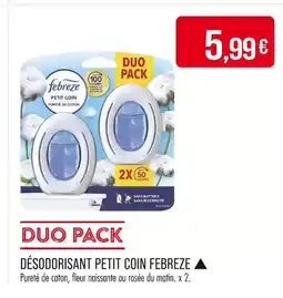 Match FEBREZE ▲ Désodorisant Petit Coin offre