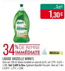 Match WINNI’S Liquide vaisselle offre