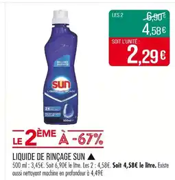 Match SUN Liquide de rinçage ▲ offre
