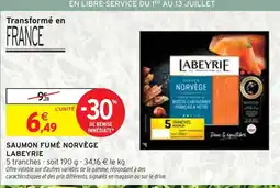 Intermarché LABEYRIE Saumon fumé Norvège offre