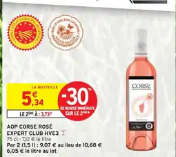 Intermarché EXPERT CLUB HVE3 Aop corse rosé offre