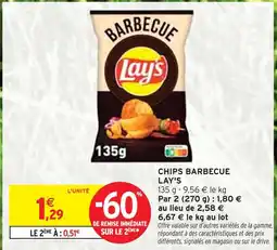 Intermarché LAY'S CHIPS BARBECUE offre