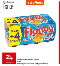 Netto Nestlé Crème goût vanille nappée caramel Flanby offre