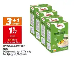 Netto Netto Riz long grain incollable offre