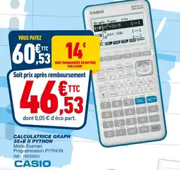 Bureau Vallée CASIO Calculatrice Graph 35+E II Python offre