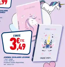 Bureau Vallée AGENDA SCOLAIRE LICORNE offre