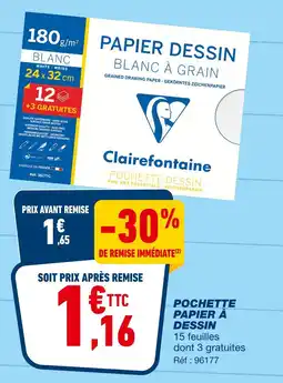 Bureau Vallée CLAIREFONTAINE Pochette papier à dessin offre