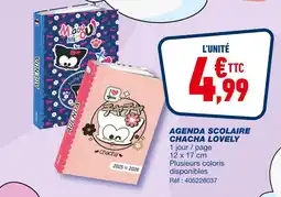 Bureau Vallée CHACHA LOVELY Agenda Scolaire offre