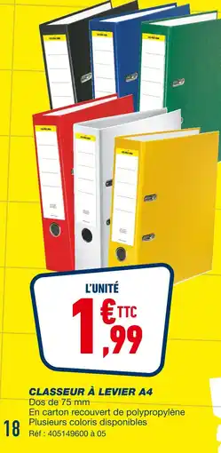 Bureau Vallée CLASSEUR À LEVIER A4 offre