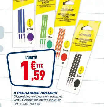 Bureau Vallée 3 recharges rollers offre