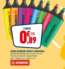 Bureau Vallée STABILO Surligneur boss original offre