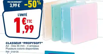 Bureau Vallée Classeur “propysoft” offre