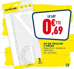 Bureau Vallée Kit de traçage 3 pièces offre