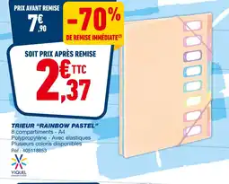 Bureau Vallée VIQUEL TRIEUR RAINBOW PASTEL offre