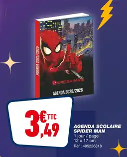 Bureau Vallée SPIDER MAN Agenda scolaire offre
