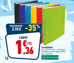 Bureau Vallée EXACOMPTA Classeur offre