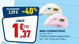 Bureau Vallée UHU Mini correcteur offre