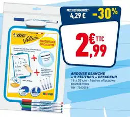 Bureau Vallée BIC Velleda Ardoise blanche + 5 feutres + effaceur offre