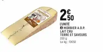 Spar Morbier A.o.p. Lait Cru Terre Et Saveurs offre