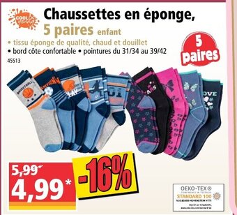 Norma Chaussettes en éponge offre