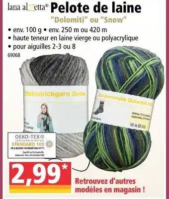 Norma Pelote de laine offre