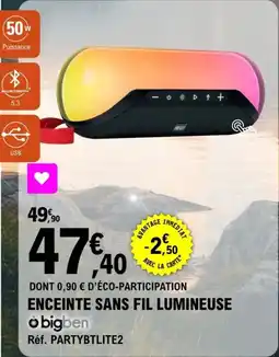 E.Leclerc Enceinte sans fil lumineuse obigben offre