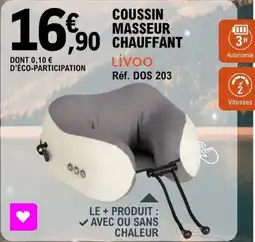 E.Leclerc Coussin masseur chauffant livoo offre