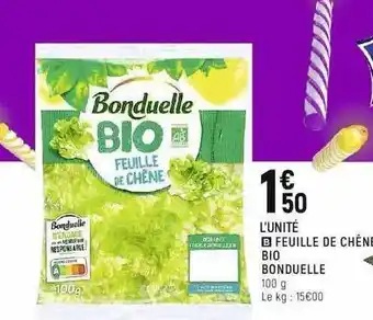 Spar Feuille De Chêne Bio Bonduelle offre