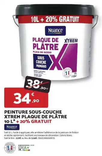 Bricomarché Peinture sous-couche xtrem plaque de plâtre offre