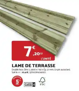 Bricomarché Lame de terrasse offre