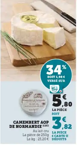 U Express Camembert aop de normandie offre