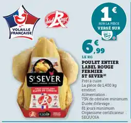 Hyper U ST SEVER Poulet entier label rouge fermier offre