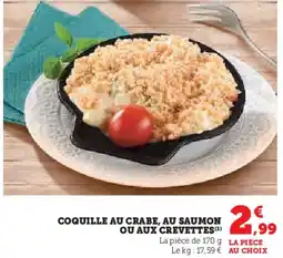 Hyper U Coquille au crabe, au saumon ou aux crevettes offre