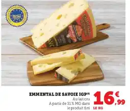 Hyper U Emmental de savoie igp offre
