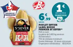 U Express ST SEVER Poulet entier label rouge fermier offre