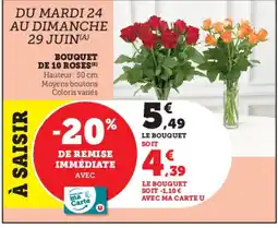 U Express Bouquet de 10 roses offre