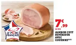 U Express Jambon cuit supérieur avec couenne offre
