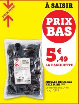 U Express PRIX MINI Moules de corde offre
