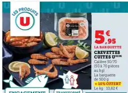 U Express U Crevettes cuites offre