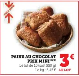 Super U PRIX MINI Pains au chocolat offre