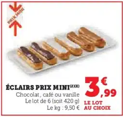 Super U PRIX MINI Éclairs offre