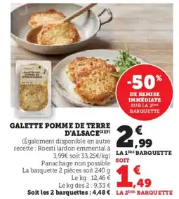 Super U Galette pomme de terre d'alsace offre