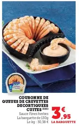 Super U Couronne de queues de crevettes decortiquees cuites offre