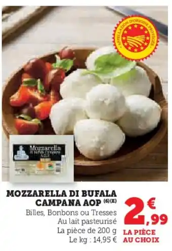 Super U Mozzarella di bufala campana Aop offre