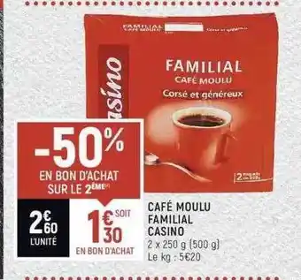 Spar Café Moulu Familial Casino offre