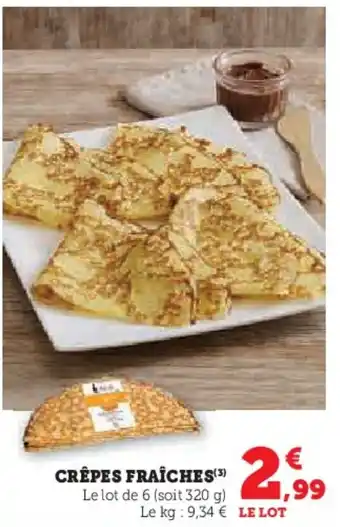 Super U Crêpes fraîches offre