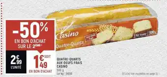 Spar Quatre-quarts Aux Oeufs Frais Casino offre
