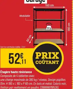 Bricorama Étagère haute résistance offre