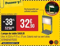 Bricorama Lampe de table saulio offre